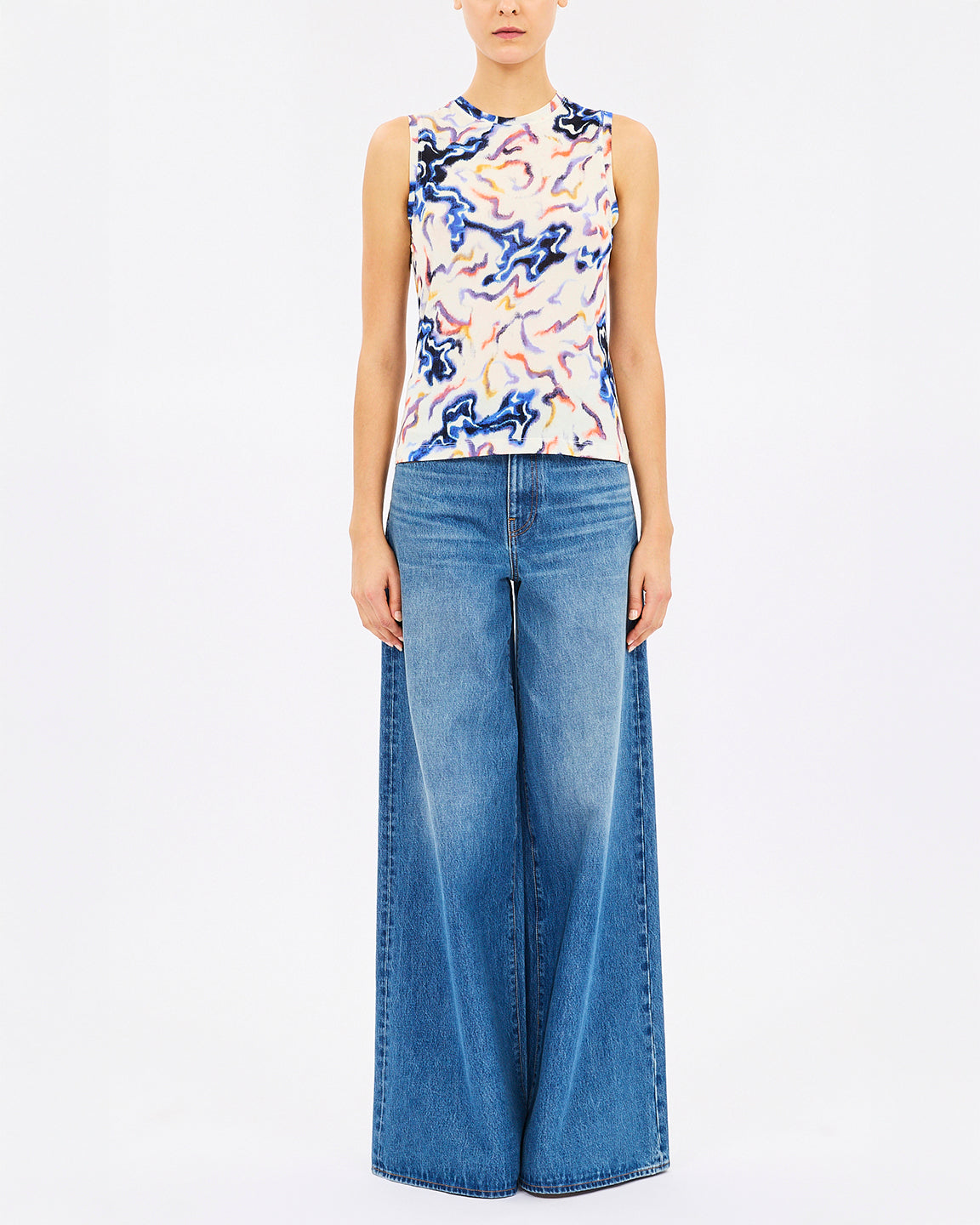 Ulla Johnson Ines Sleeveless Jersey Top In Prism