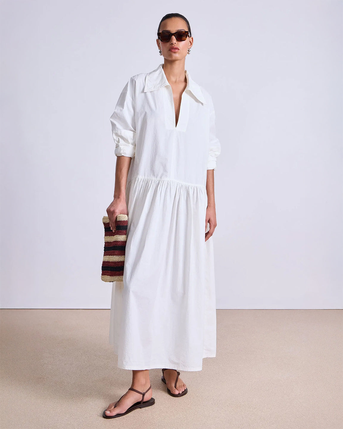 apiece apart maxi dress Romana Maxi M / Cream