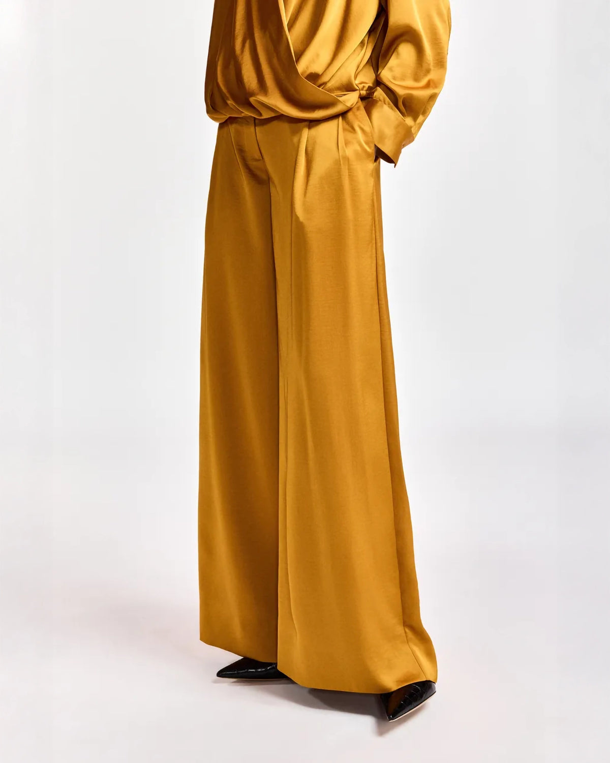 Essentiel Antwerp Katerina Wide Leg Pants in Caramel Drip
