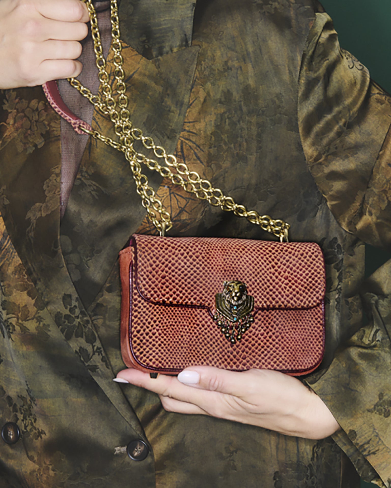 Claris Virot Mini Ava Bag in Thick Suede Sekhmet