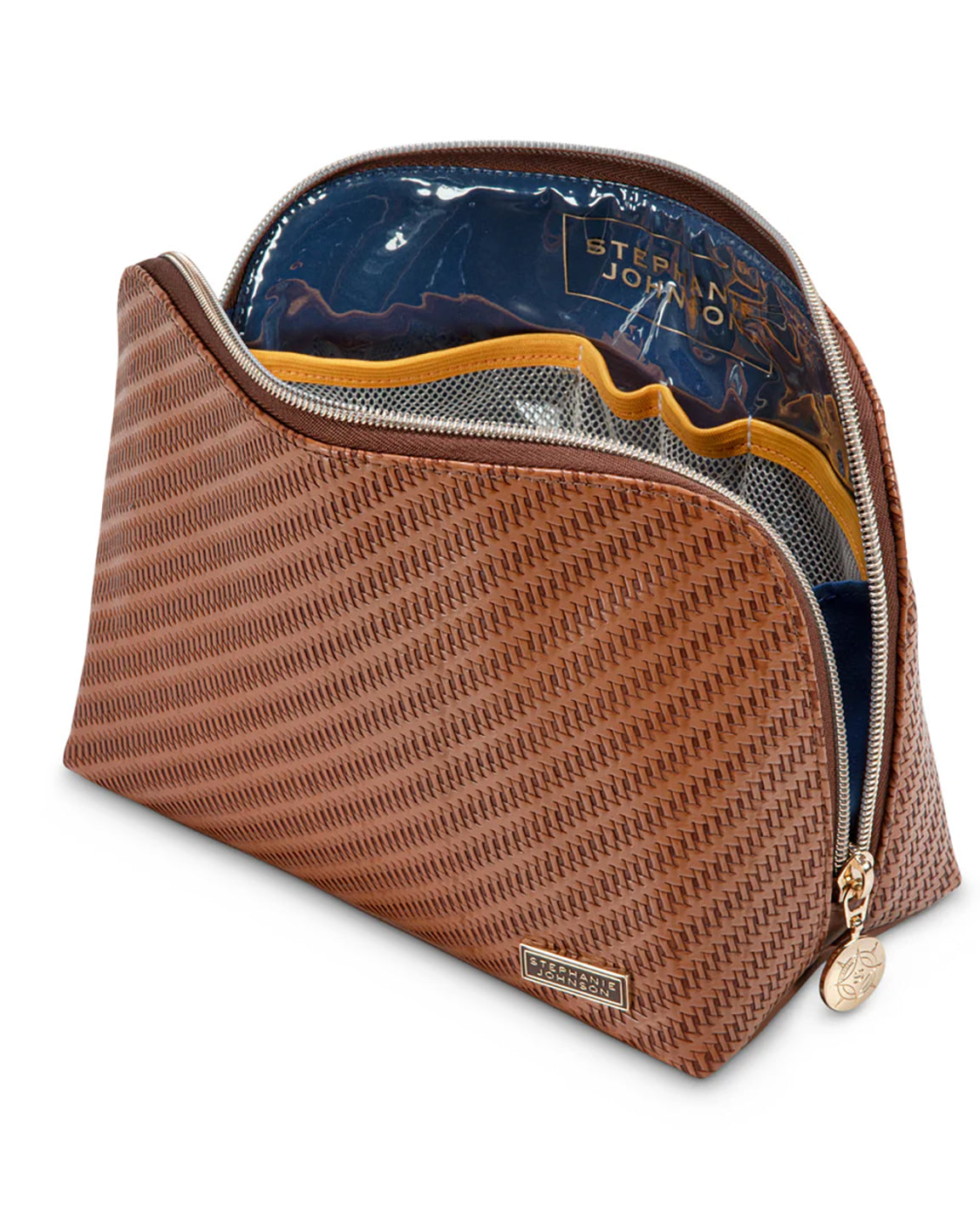 Stephanie Johnson Lola Makeup Bag in Rosewood Cognac