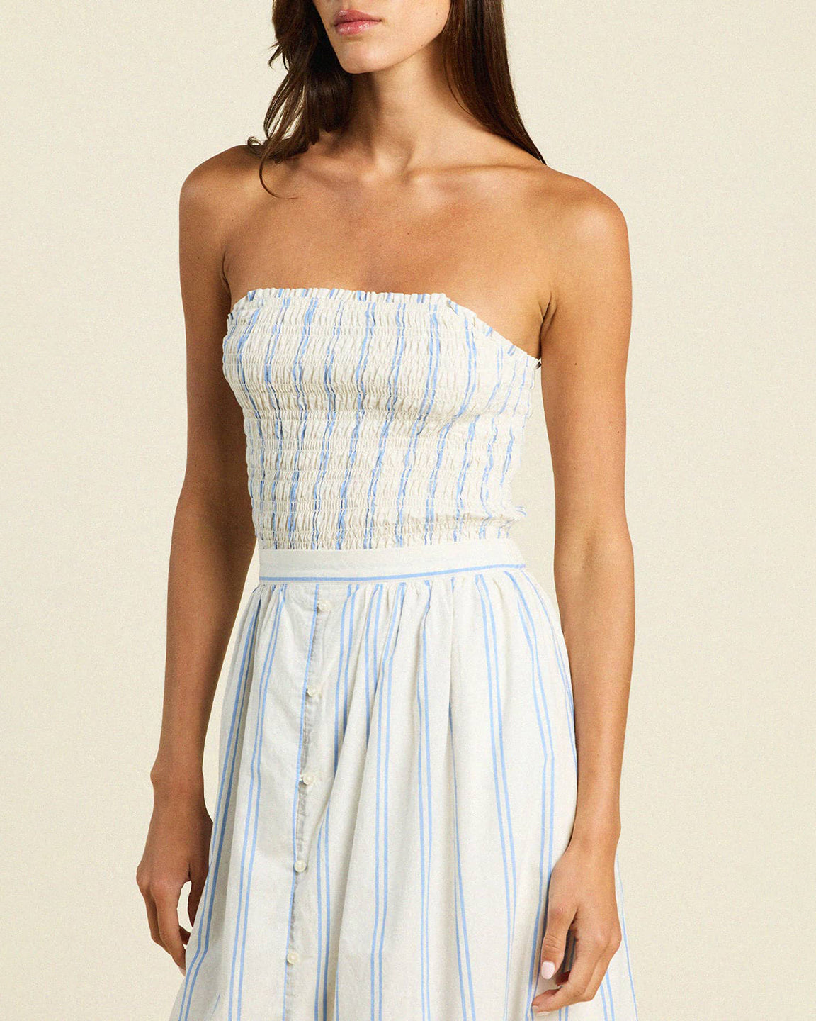 Trovata Summer Top In Cerulean Stripe