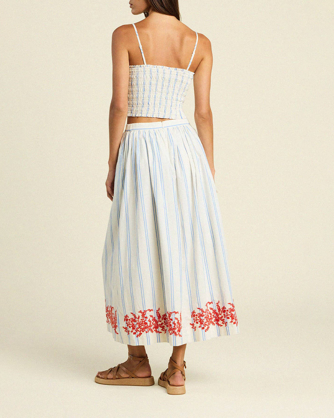 Trovata Summer Top In Cerulean Stripe