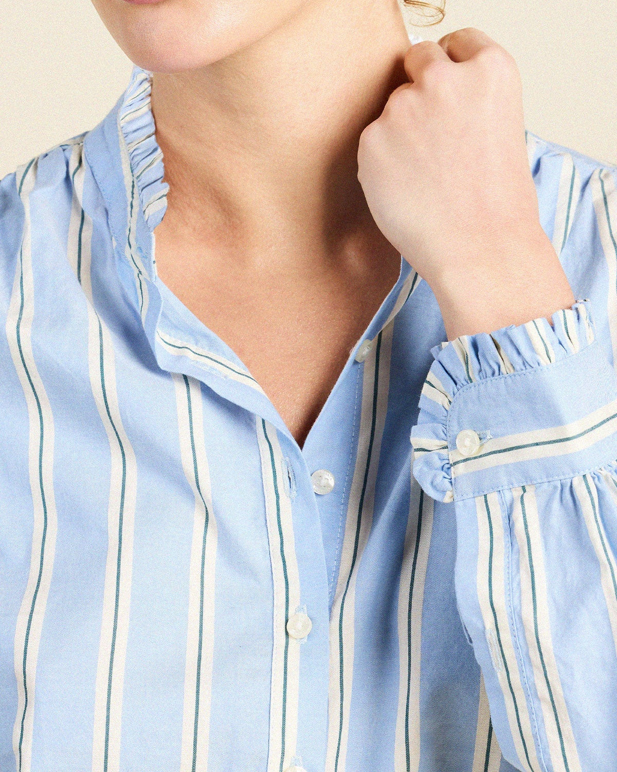 Trovata Rumi Blouse In Tahoe Stripe