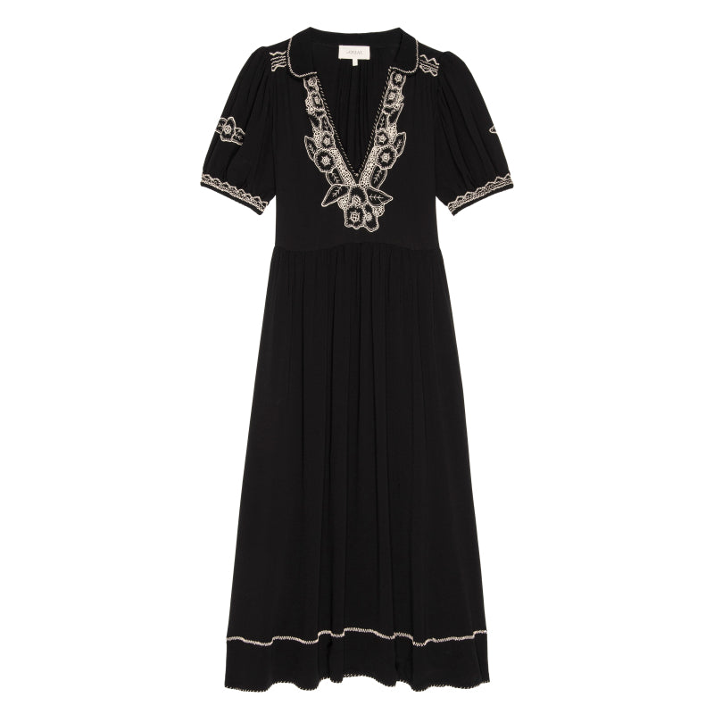 The Great. The Elysian Dress in Black