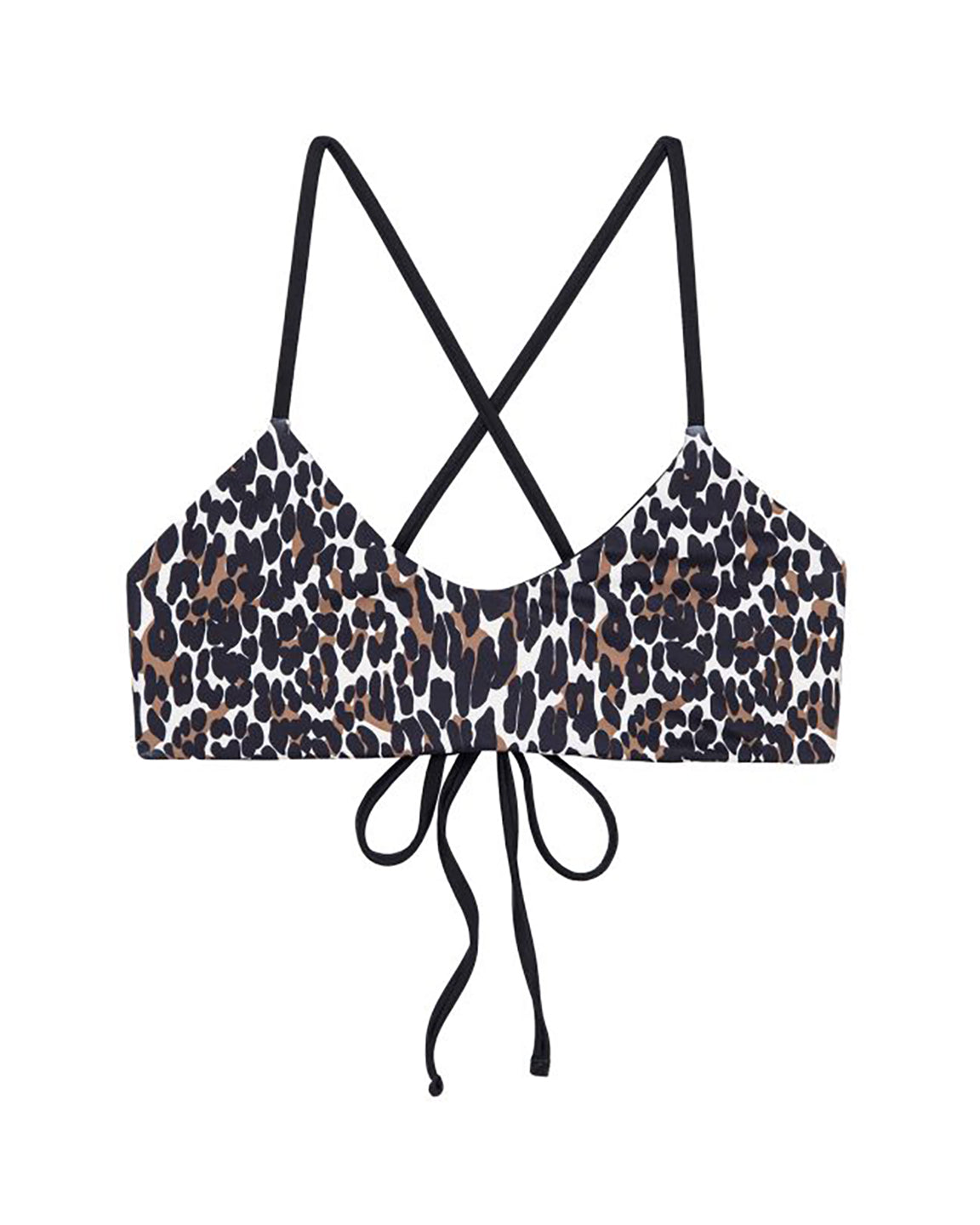 The Great. The Reversible Bralette in Leopard & Black Leopard