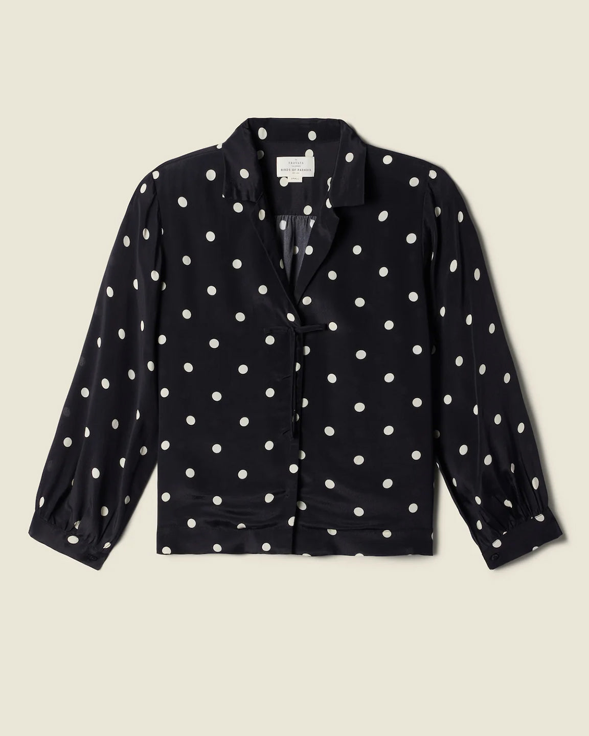 Trovata Yvonne Blouse in Black Polka Dots