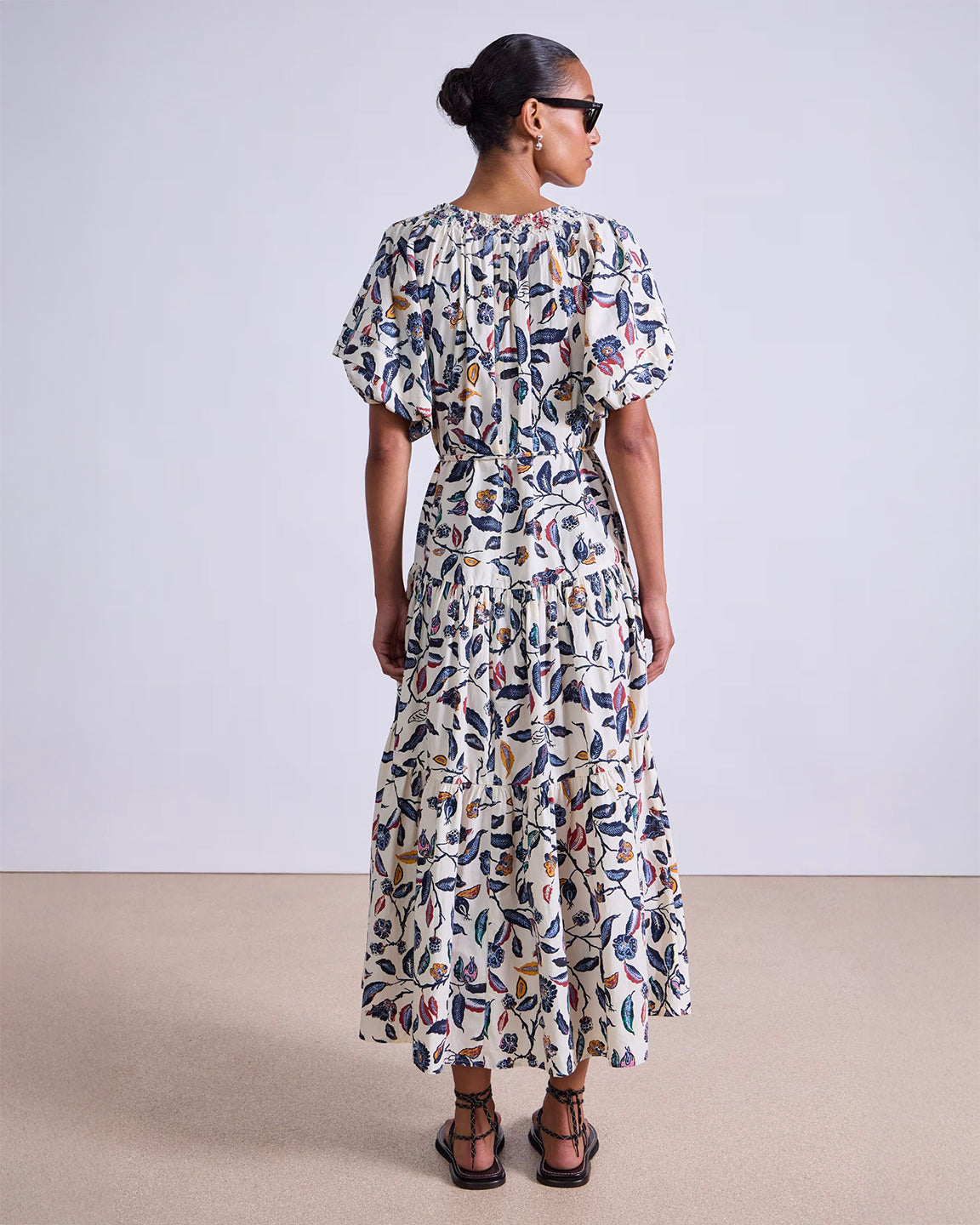 Apiece Apart Uva Romantic Maxi In Garden Floral Cream