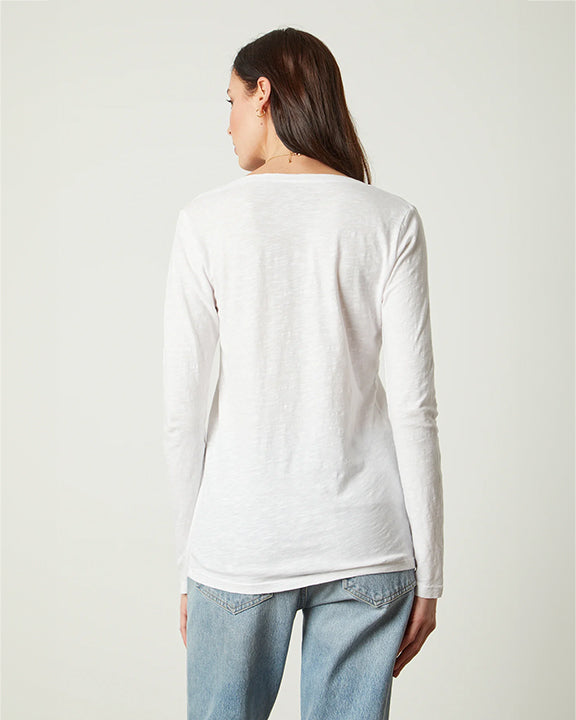 velvet by Graham and Spencer Blaire Original Slub Tee in White