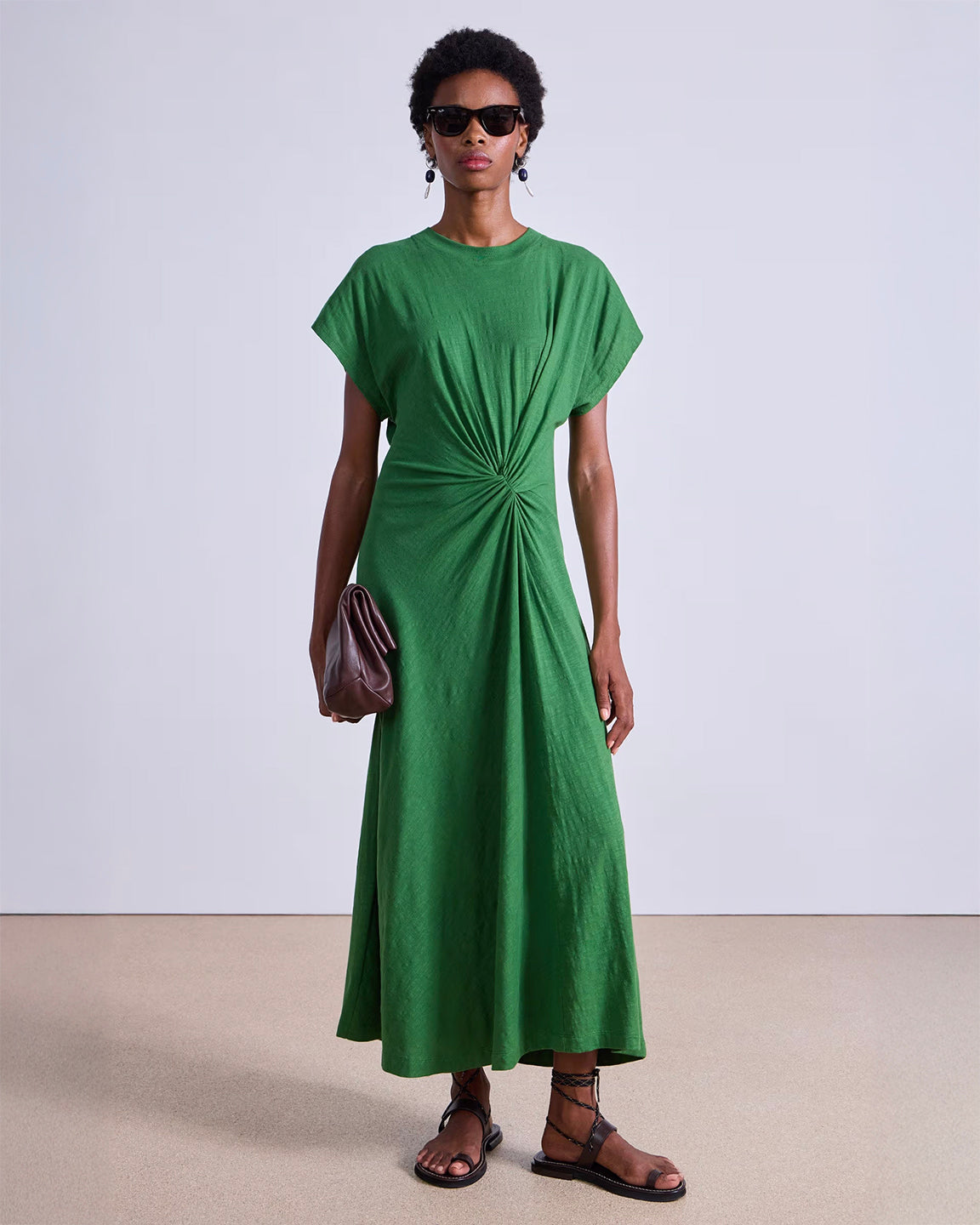 Apiece Apart Volta Twist Dress in Jardin