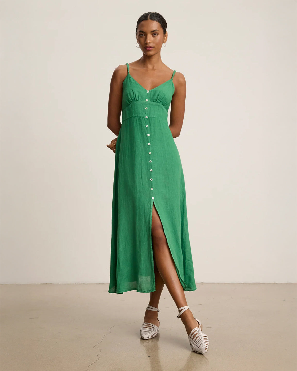 Velvet By Graham & Spencer Janet Dress In Emerald