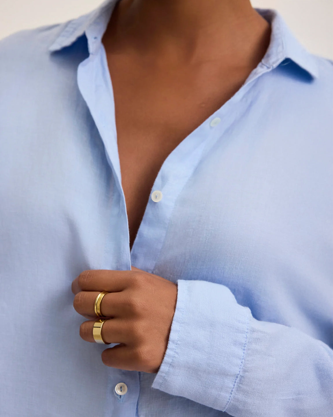 velvet by Graham and Spencer x Cleo Wade Sisi Shirt in Chambray