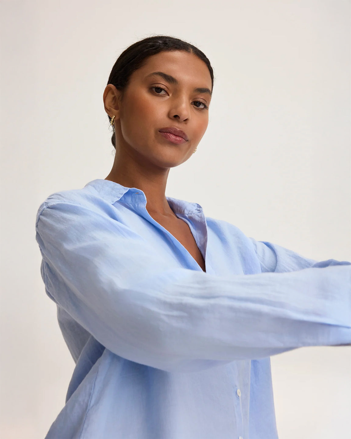 velvet by Graham and Spencer x Cleo Wade Sisi Shirt in Chambray