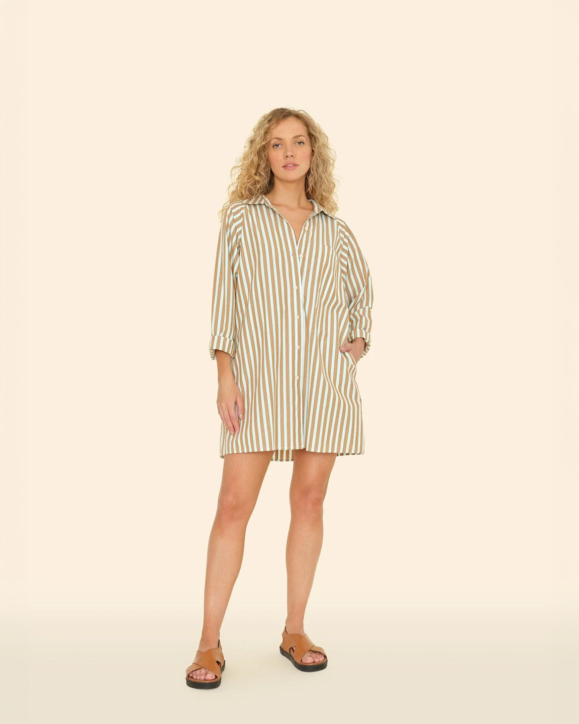 Xirena Flora Dress in Tobac Green