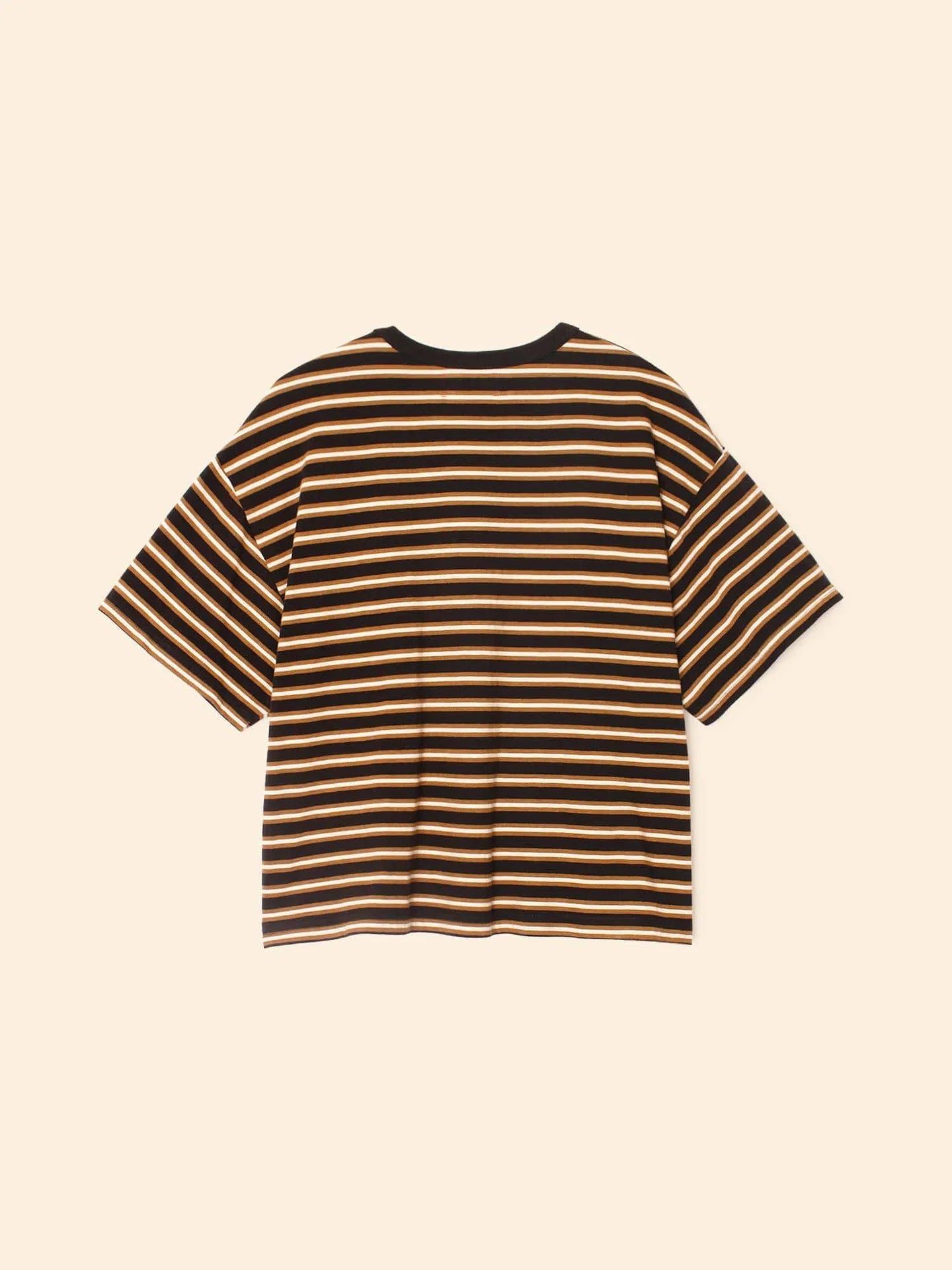 Striped t-shirt on a beige background