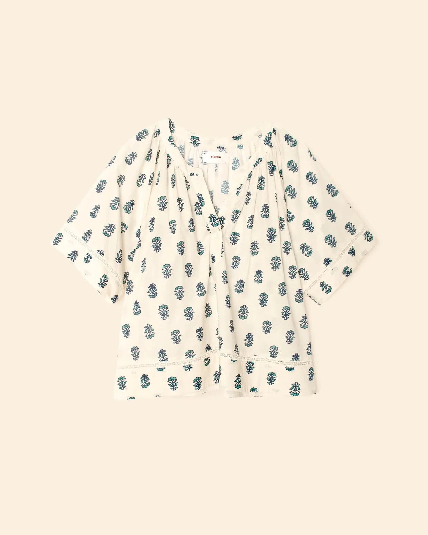 Xirena Sadie Top in Clover Stamp