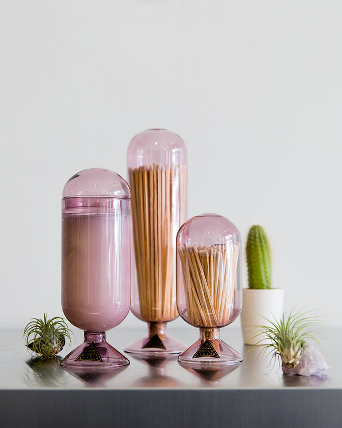 Skeem Fireplace Cloche Matches in Violet