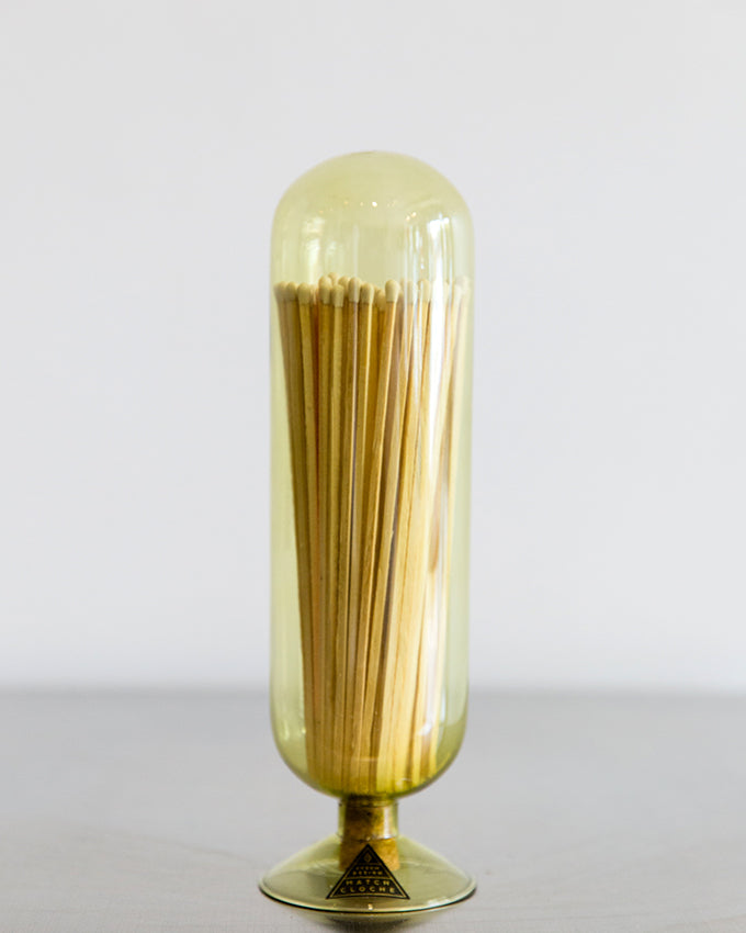 Skeem Fireplace Cloche Matches in Moss
