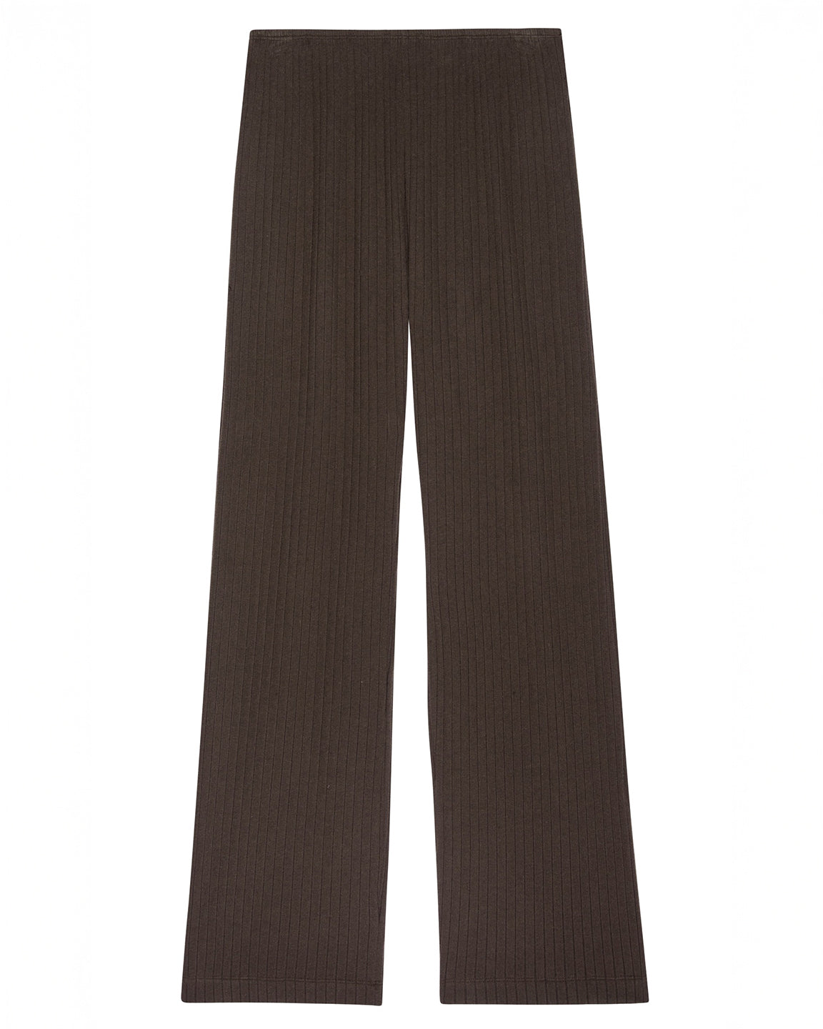 DONNI. The Sweater Rib Simple Pant In Espresso