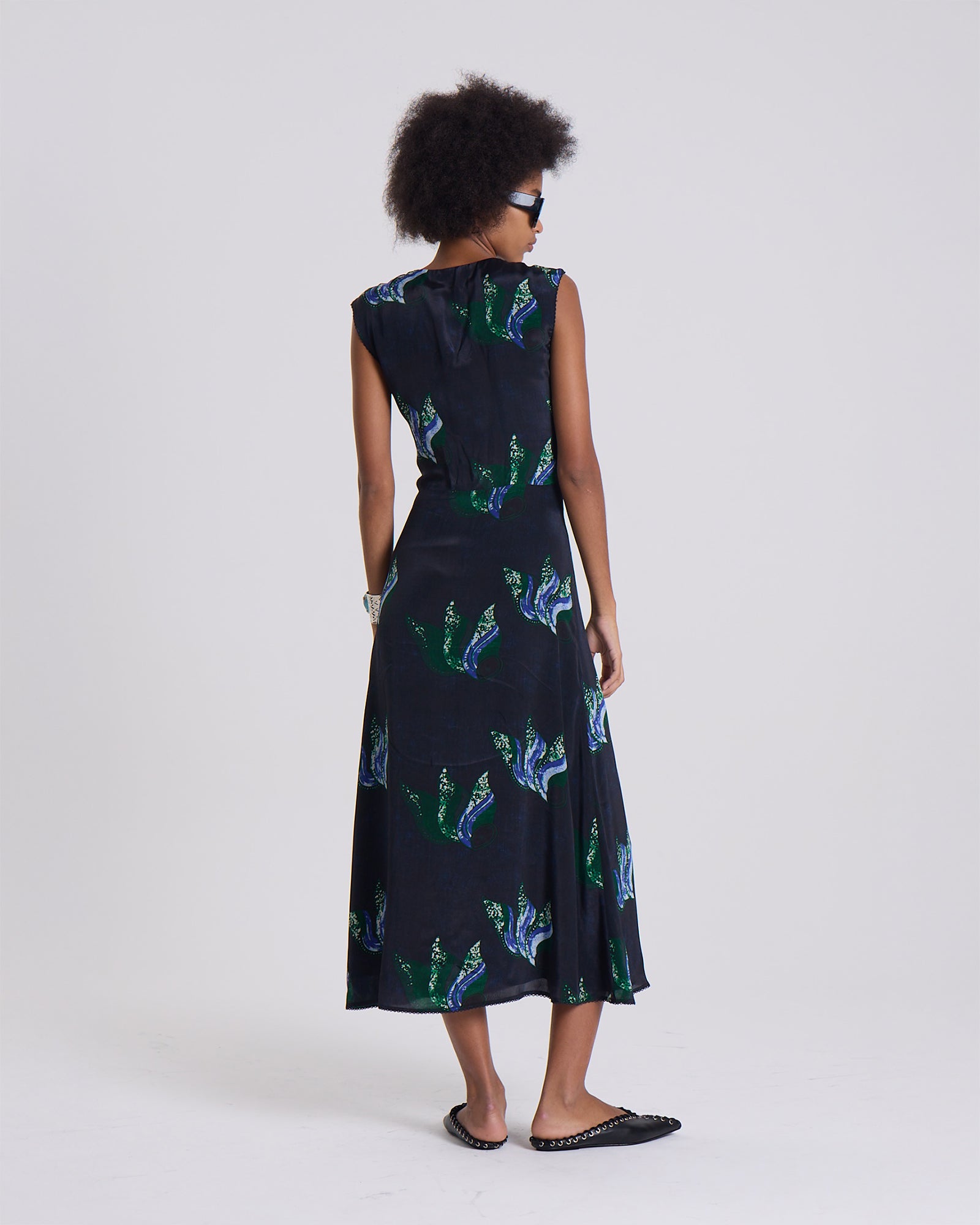 Maria Cher Melrose Tora Midi Dress in Blue