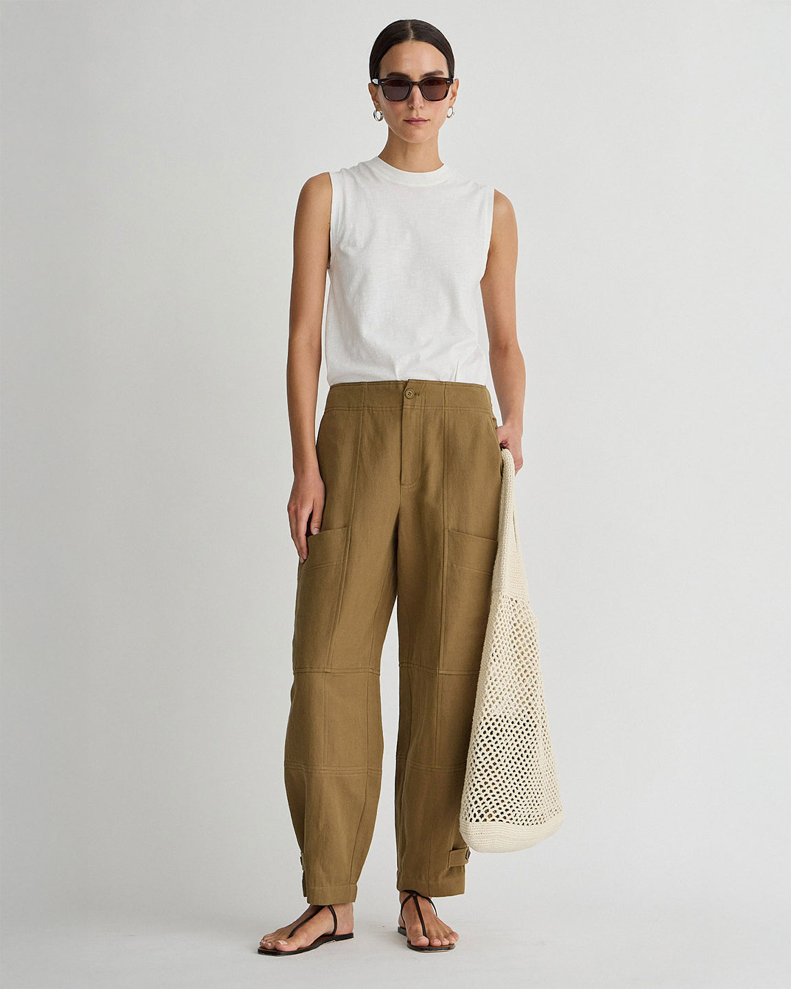 Apiece Apart Juna Cargo Pant in Tobacco or Black