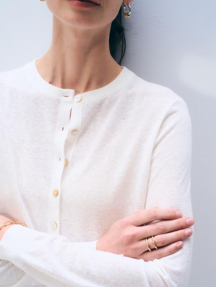 LINEN BLEND CARDIGAN
