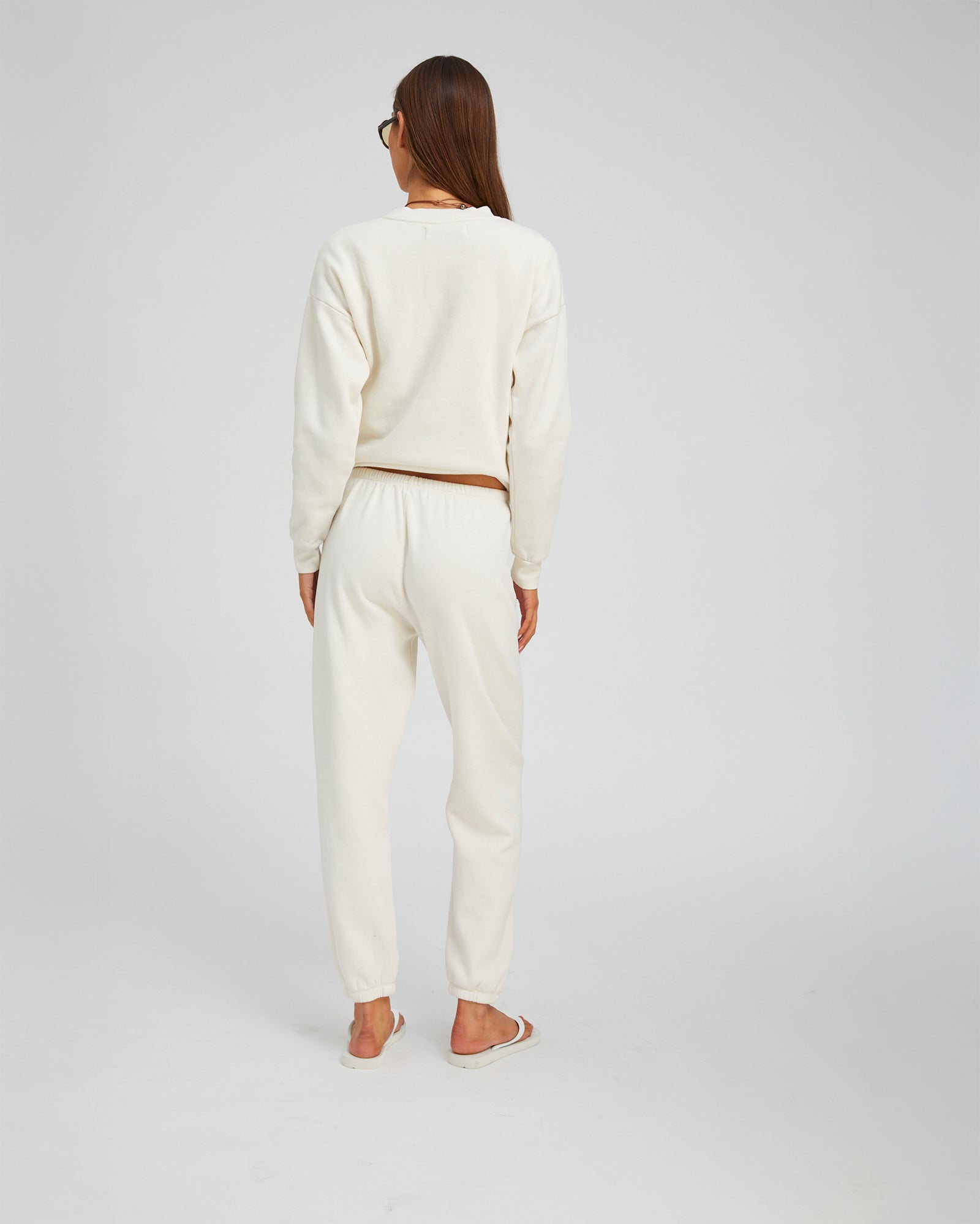 SPRWMN Heart Sweatshirt In vintage White w/ Black Heart