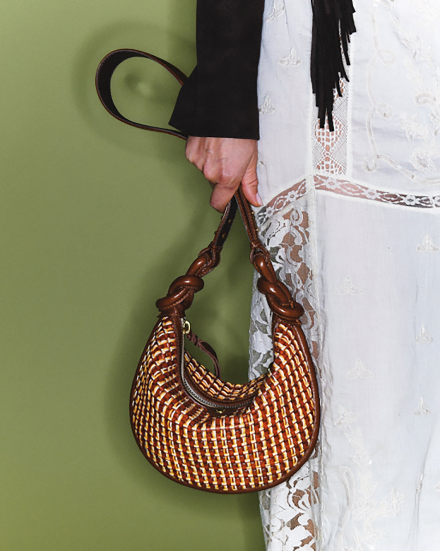 Claris Virot Little Chris Bag in Fusealis Woven Leather