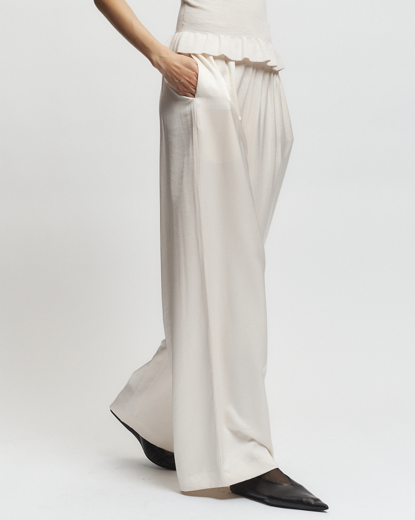 Paige Pull on Pant, Ivory