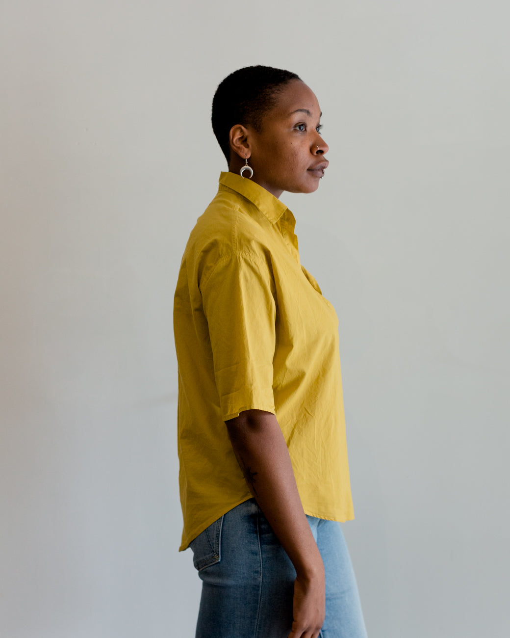 A Shirt Thing Delilah Top in Chartreuse