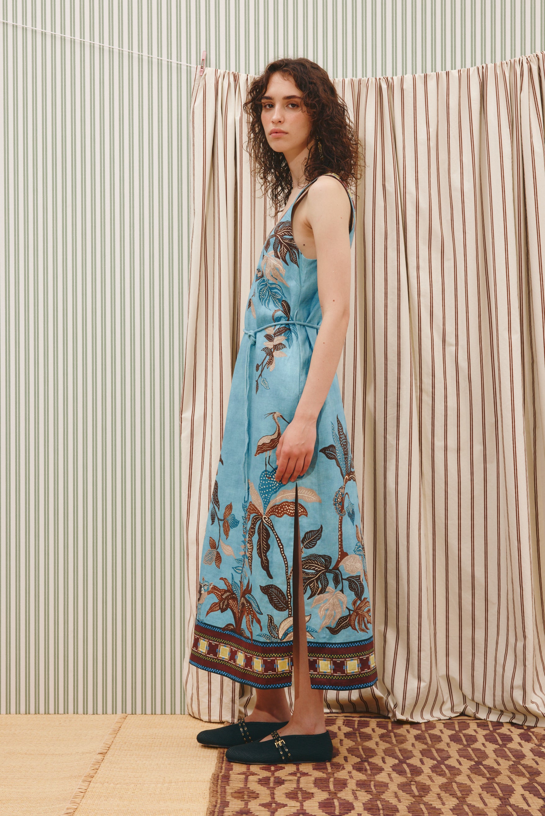 GEORGIE SLEVELESS MIDI DRESS