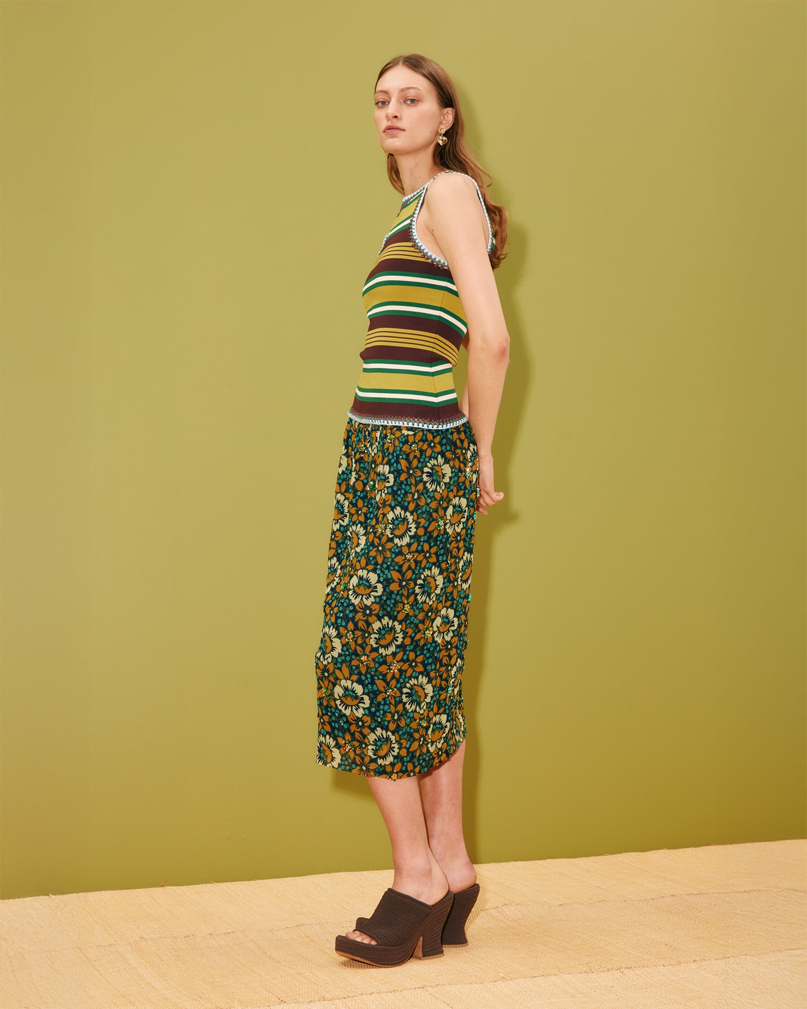Alemais Clover Knit Top in Stripe