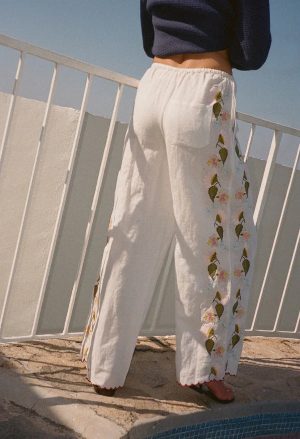 Ciao Lucia Ermmano Wide Leg Pant in White