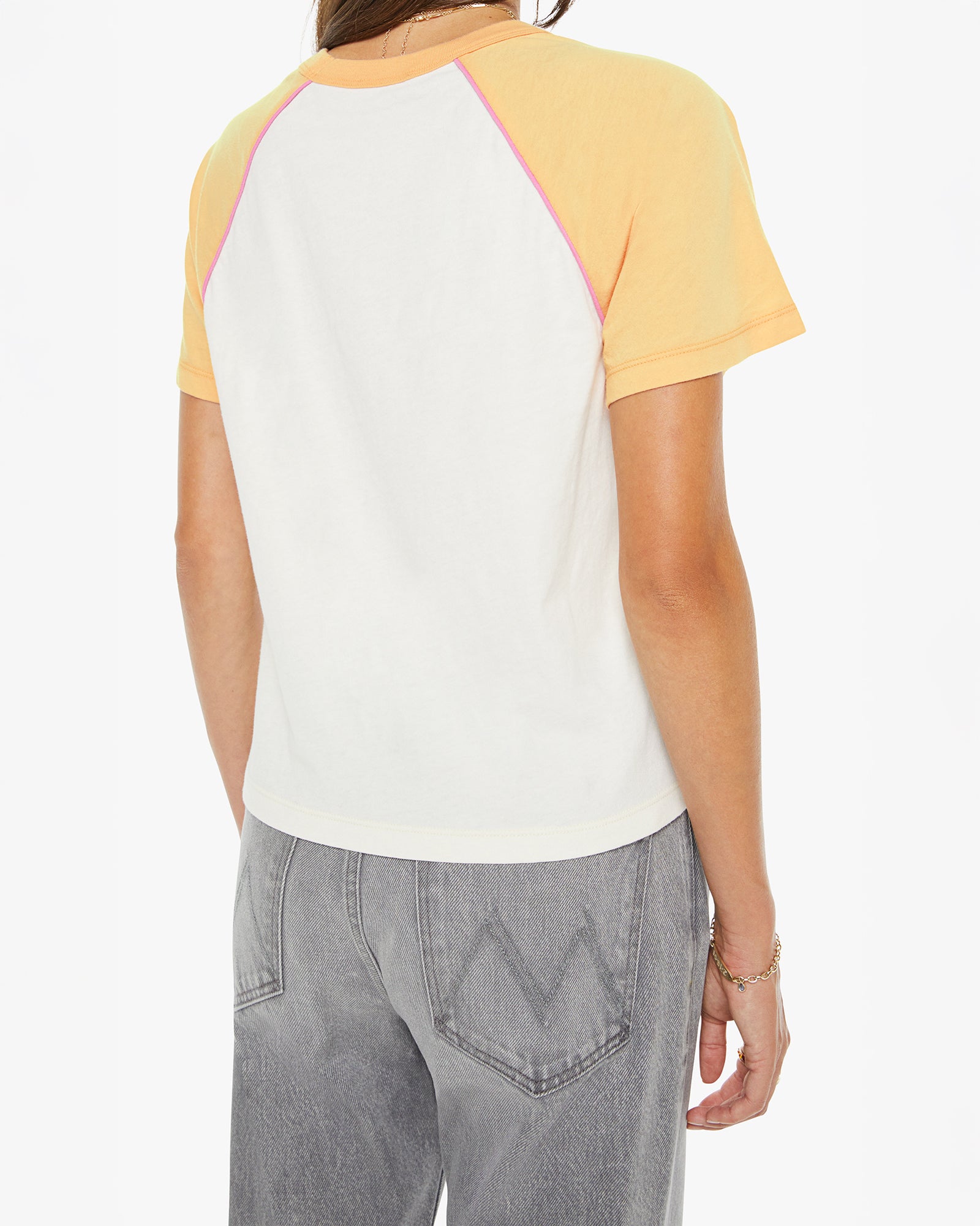 Mother The Half Square Antique White Tee