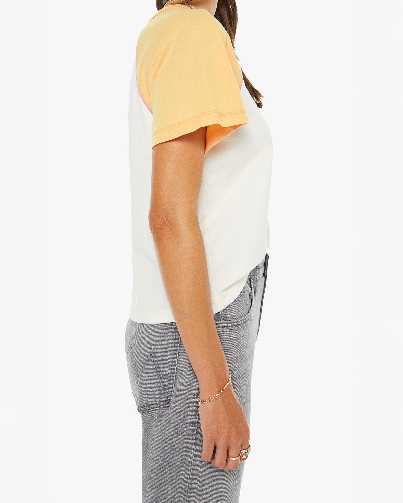 Mother The Half Square Antique White Tee