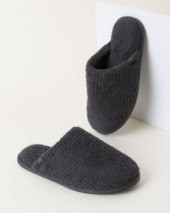 Barefoot Dreams CozyChic Ribbed Slipper in Carbon