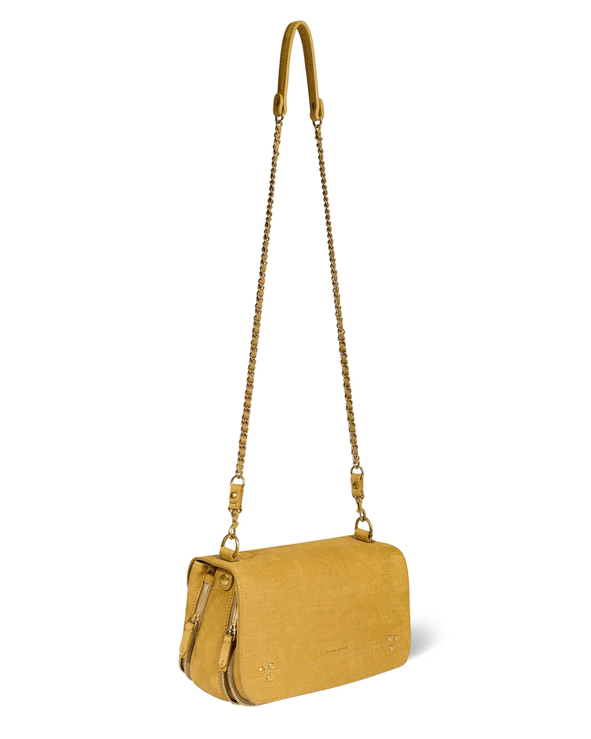 Jerome Dreyfuss Bobi Bag in Imprime Croco Moutarde