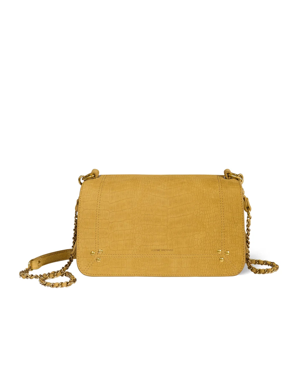 Jerome Dreyfuss Bobi Bag in Imprime Croco Moutarde