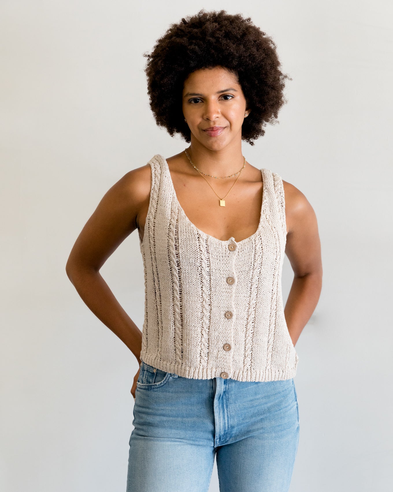 velvet by Graham and Spencer Layla Tank Top in Putty