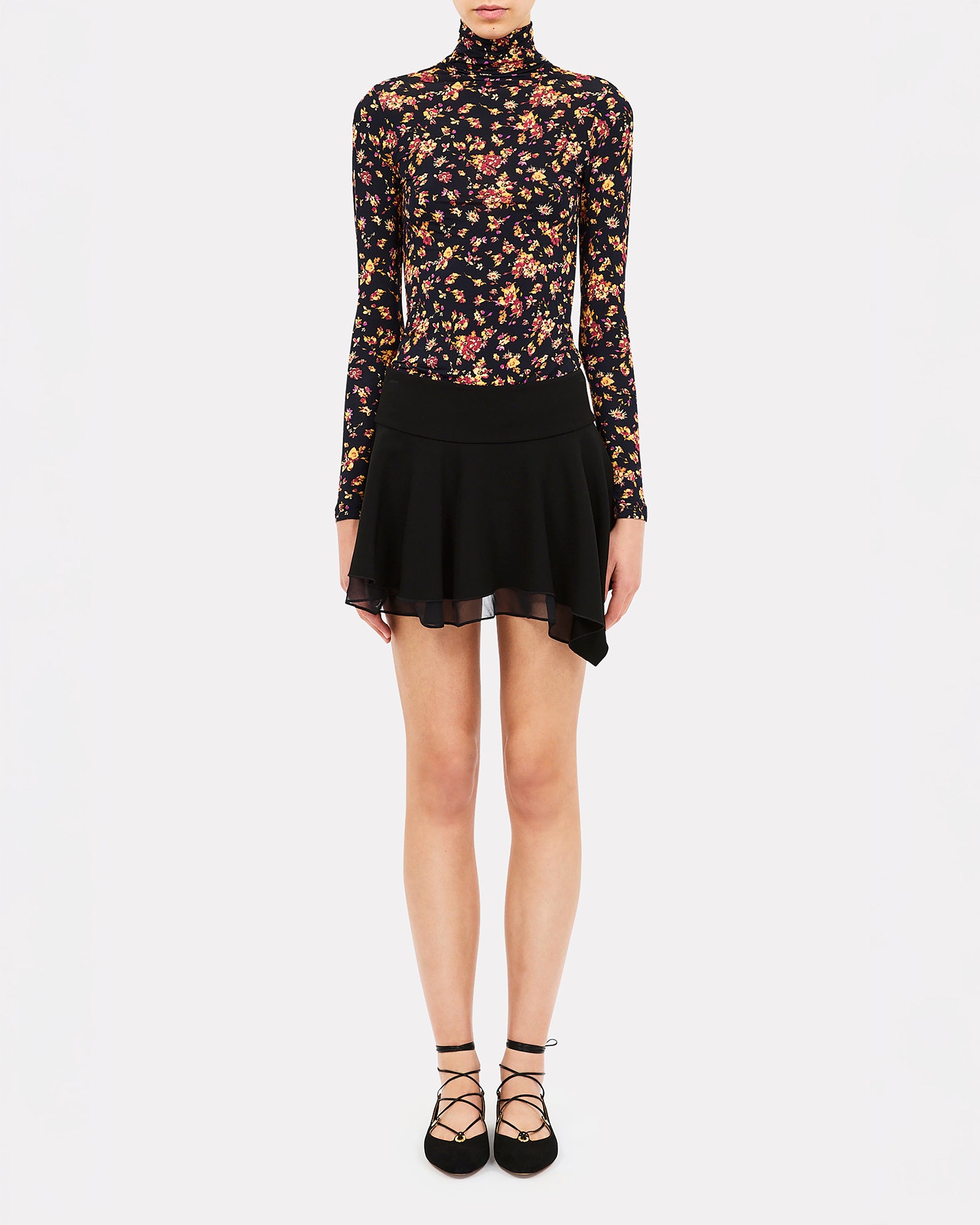 Ulla Johnson Aurelia Long Sleeve Jersey Top in Twilight Paisley or Noir Floral
