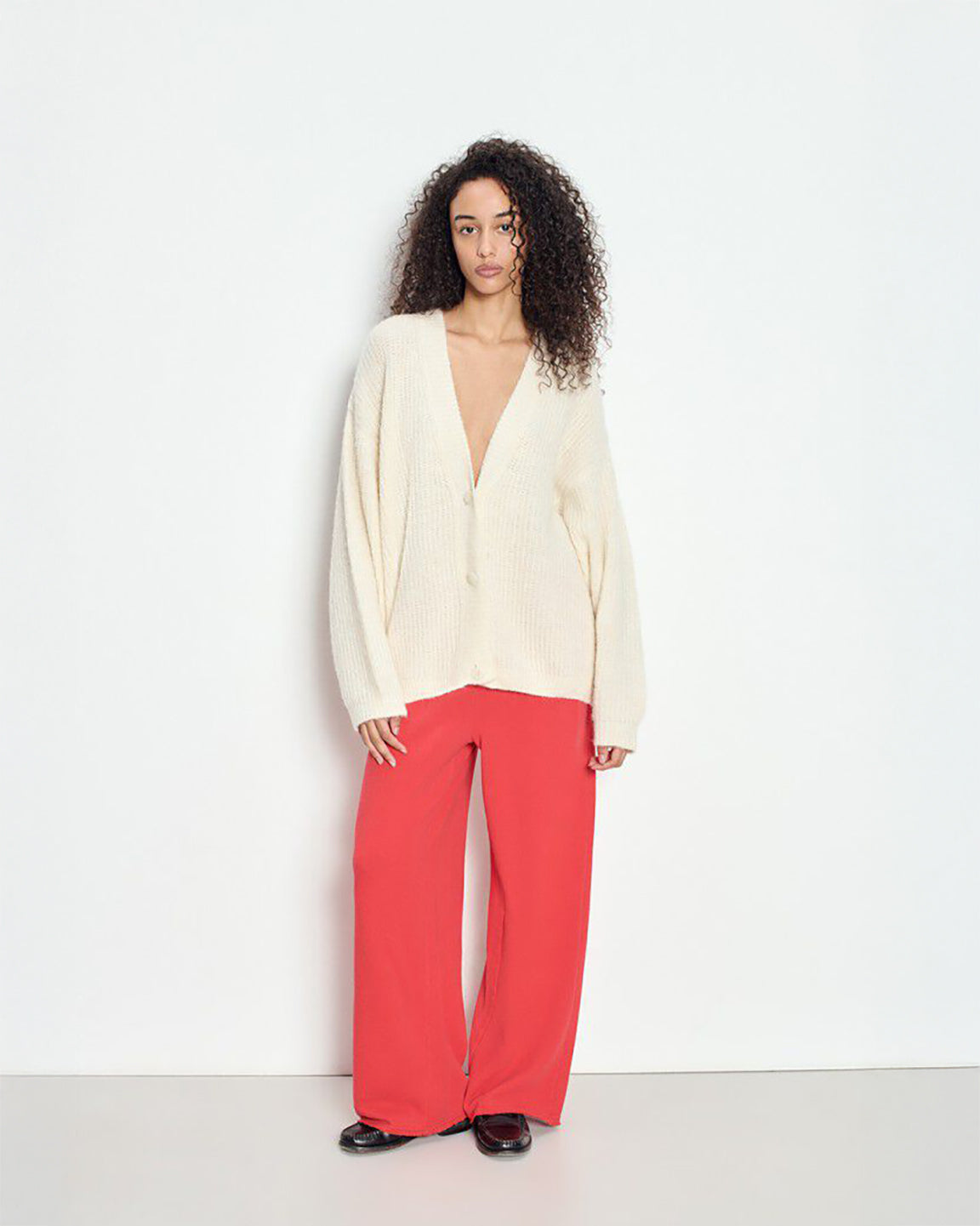 American Vintage East Cardigan in Cotton Candy Melange or Pearl Melange