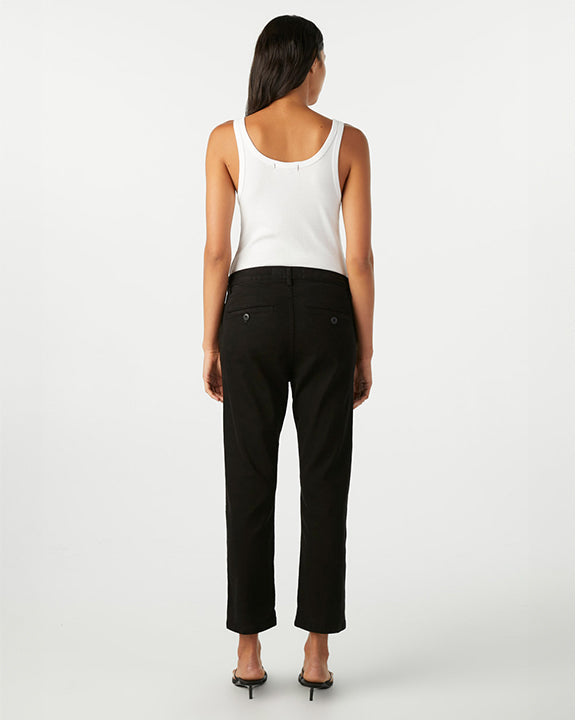 Amo Easy Trouser Relaxed Crop Straight in Black