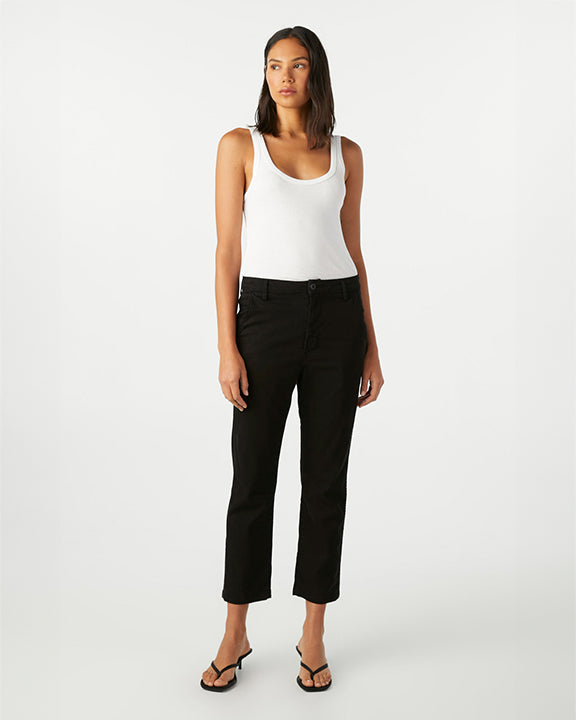 Amo Easy Trouser Relaxed Crop Straight in Black