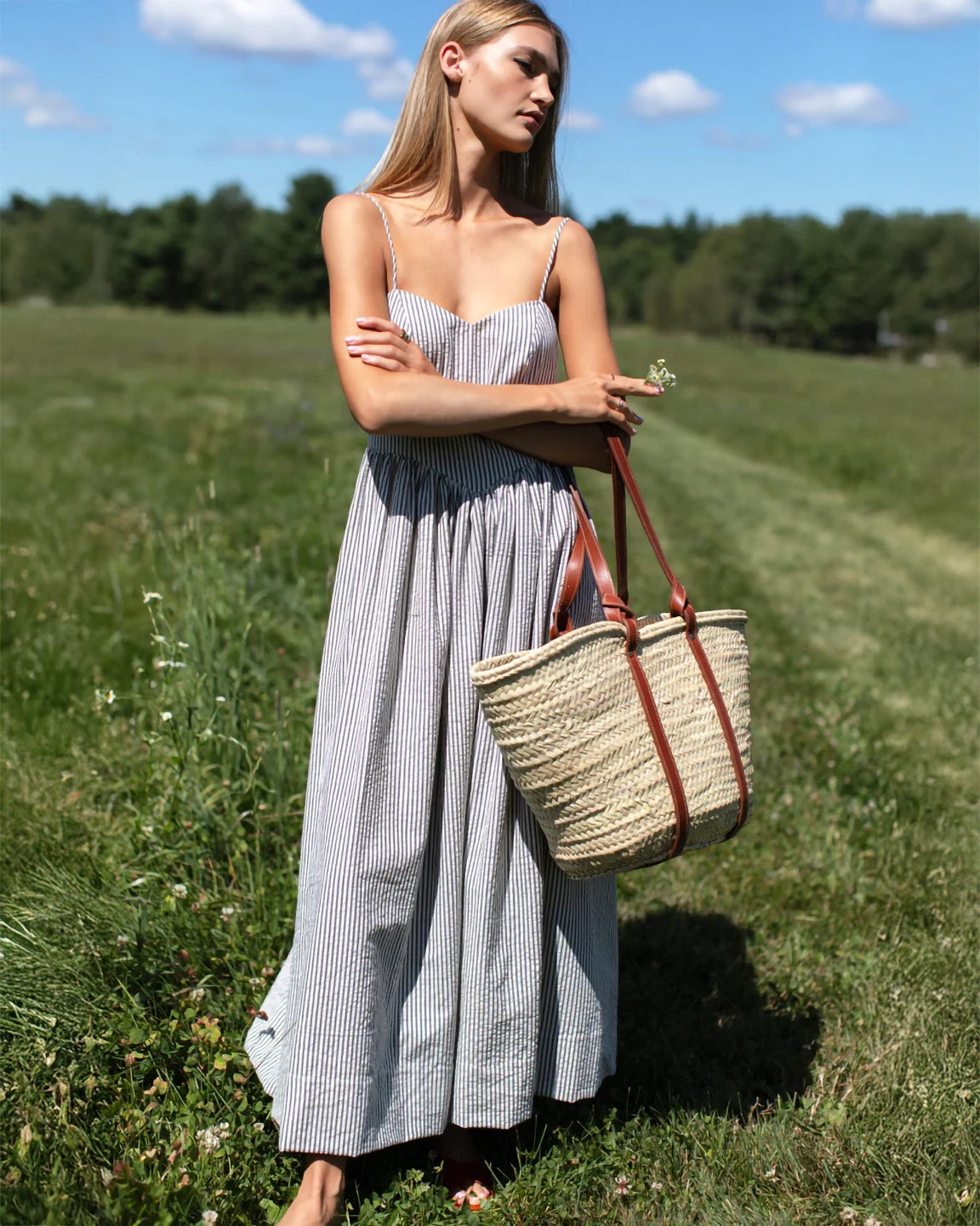 Emerson Fry Cotton Day Dress in Newburyport Stripe