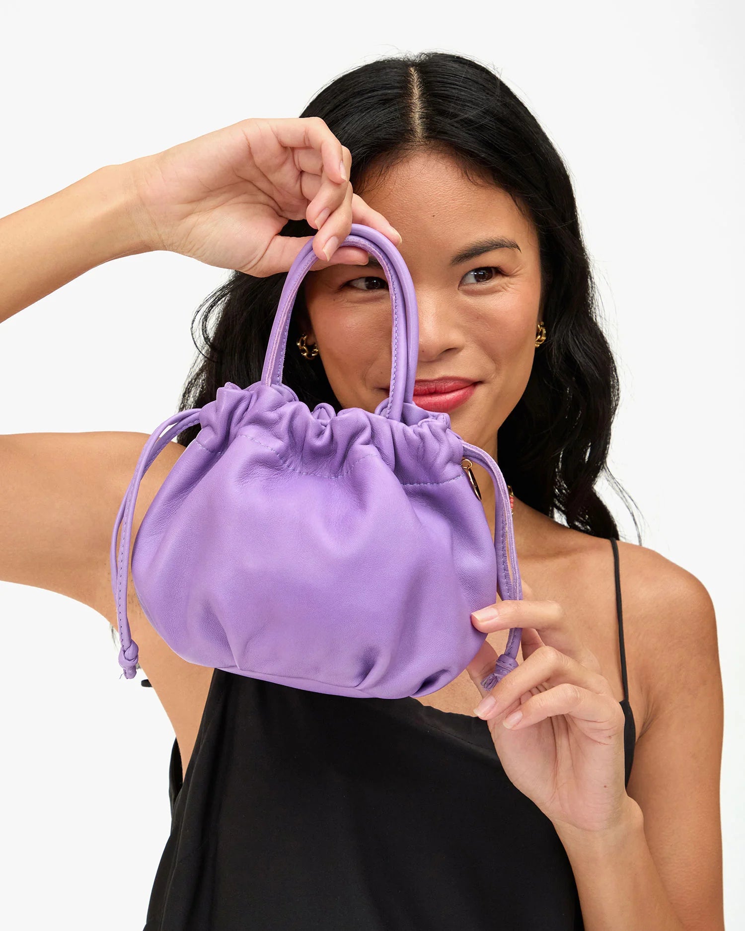 Clare V. Emma w/ Top Handle in Jacaranda L'ete