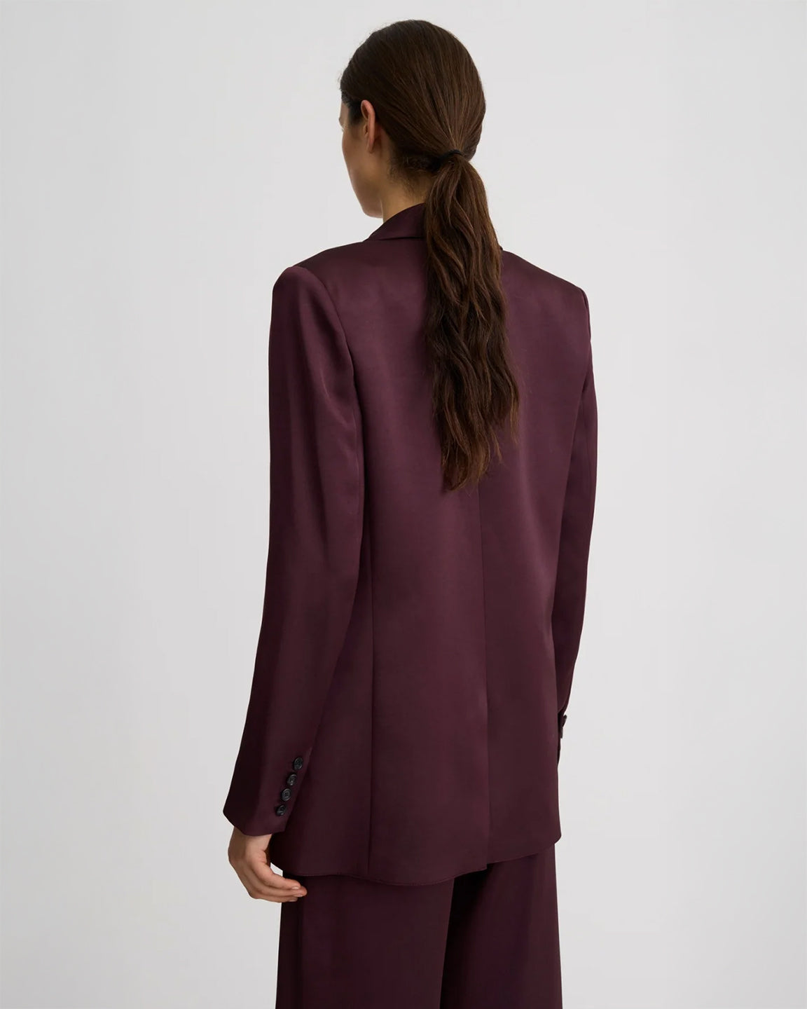 Smythe Shawl Collar Oversized Blazer in Mocha