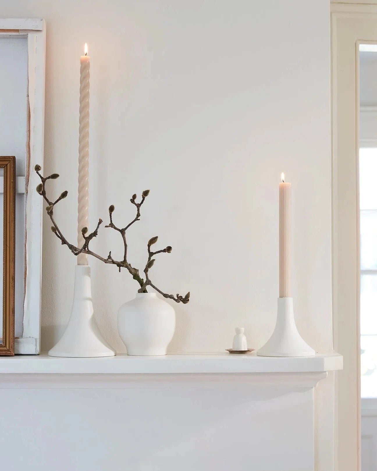 The Floral Society 10" Fancy Taper Candles in Parchment