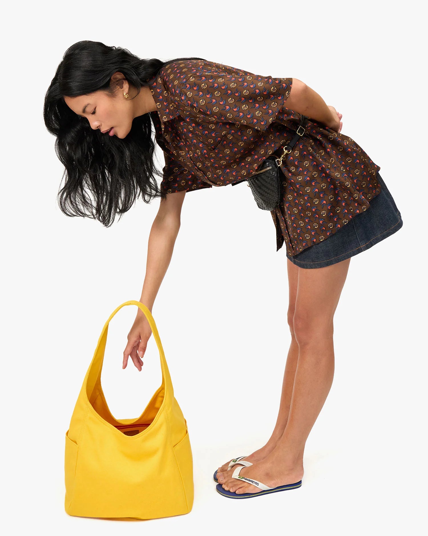 Clare V. Grand Bando Canvas Handbag In Snap Dragon