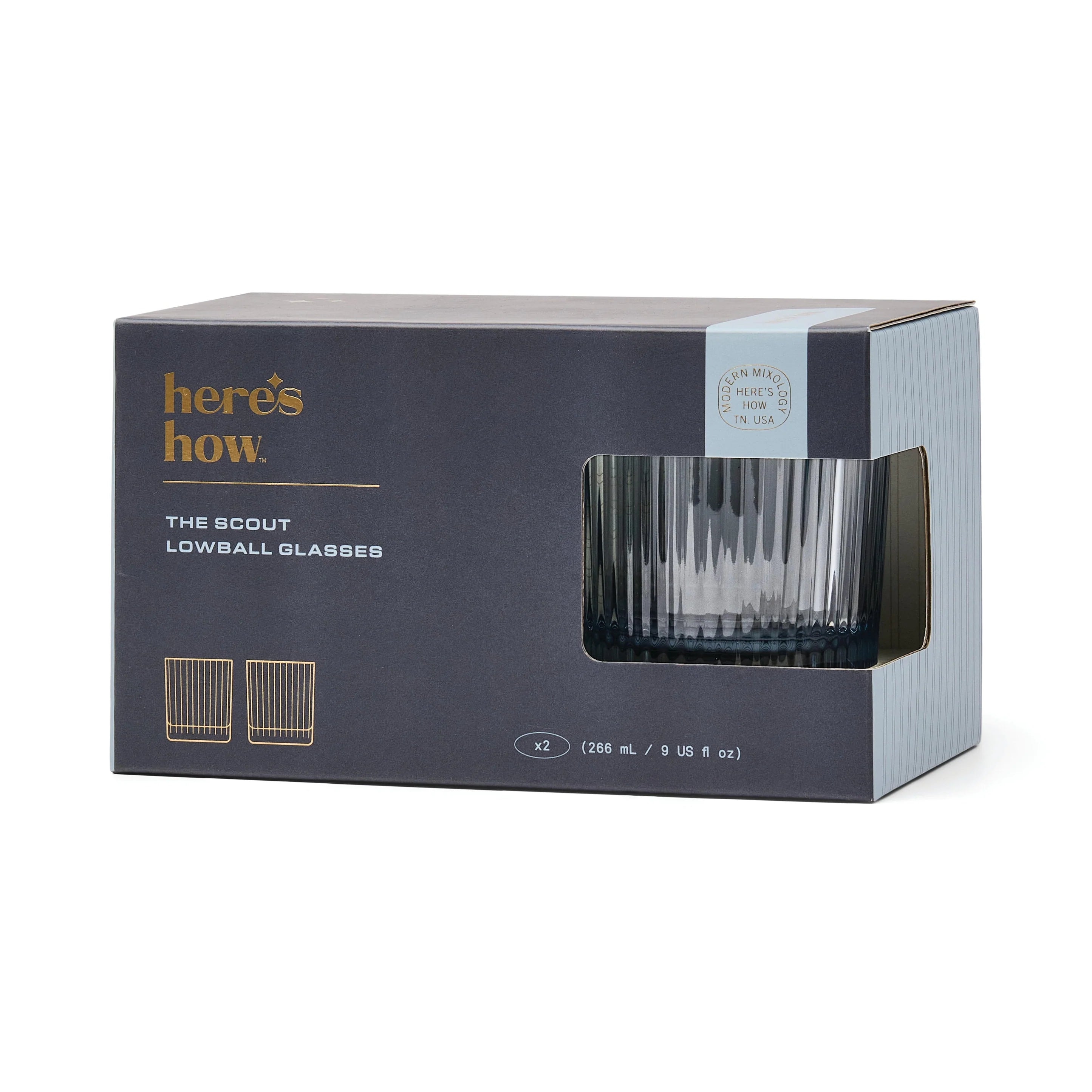 Here's How The Scout Lowball Glasses (Set of 2) in Blue