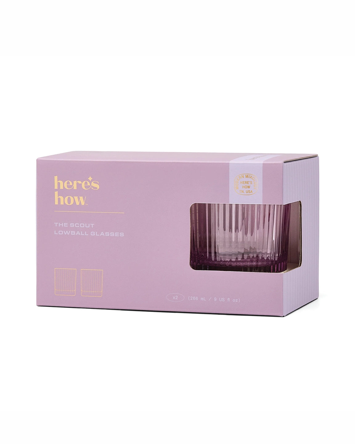 Here's How The Scout Lowball Glasses (Set of 2) in Lilac